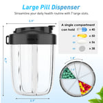 Pill Bottle with 7 Compartments